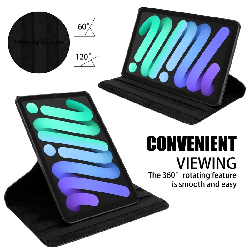 Cadorabo Tablet Hülle kompatibel mit Apple iPad MINI 6 (8.3 Zoll) Schutzhülle OHNE Auto Wake Up, mit Standfunktion und Gummiband Verschluss