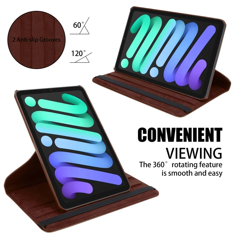 Cadorabo Tablet Hülle kompatibel mit Apple iPad MINI 6 (8.3 Zoll) Schutzhülle OHNE Auto Wake Up, mit Standfunktion und Gummiband Verschluss