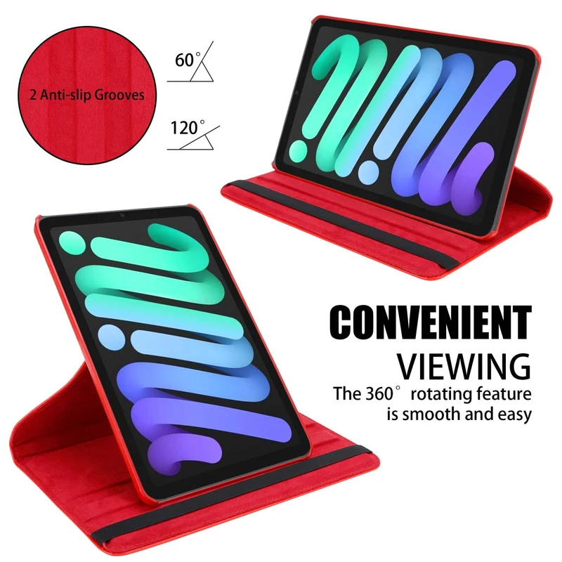 Cadorabo Tablet Hülle kompatibel mit Apple iPad MINI 6 (8.3 Zoll) Schutzhülle OHNE Auto Wake Up, mit Standfunktion und Gummiband Verschluss