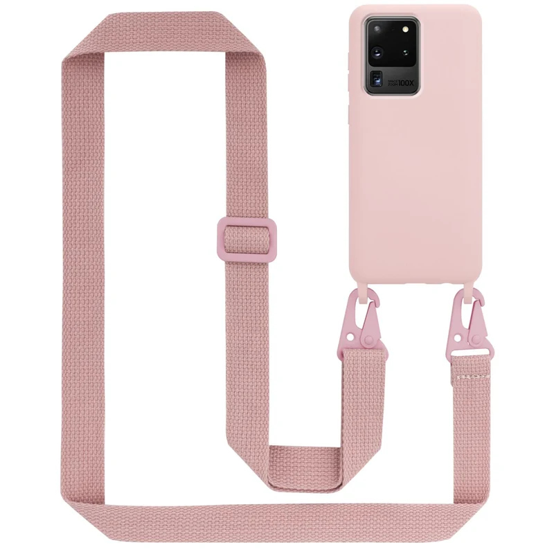 Cadorabo Handy Kette kompatibel mit Samsung Galaxy S20 ULTRA Silikon Schutzhülle mit längen verstellbaren Kordel Band