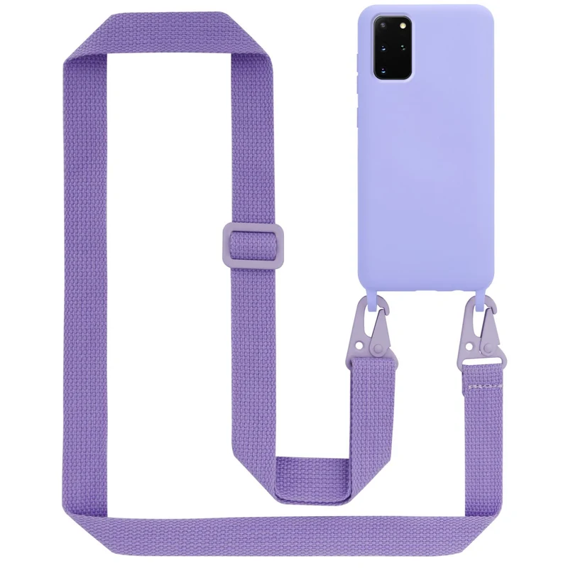 Cadorabo Handy Kette kompatibel mit Samsung Galaxy S20 PLUS Silikon Schutzhülle mit längen verstellbaren Kordel Band
