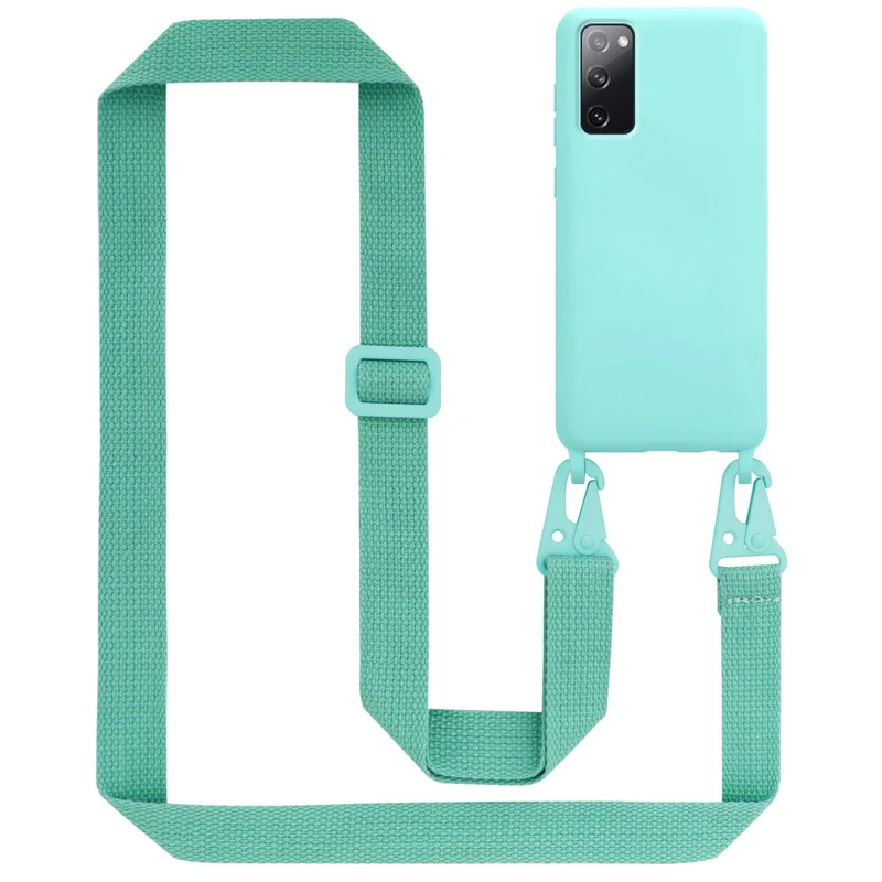 Cadorabo Handy Kette kompatibel mit Samsung Galaxy S20 FE Silikon Schutzhülle mit längen verstellbaren Kordel Band