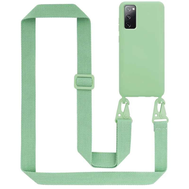 Cadorabo Handy Kette kompatibel mit Samsung Galaxy S20 FE Silikon Schutzhülle mit längen verstellbaren Kordel Band