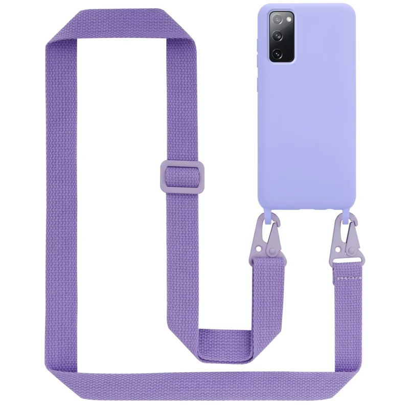 Cadorabo Handy Kette kompatibel mit Samsung Galaxy S20 FE Silikon Schutzhülle mit längen verstellbaren Kordel Band