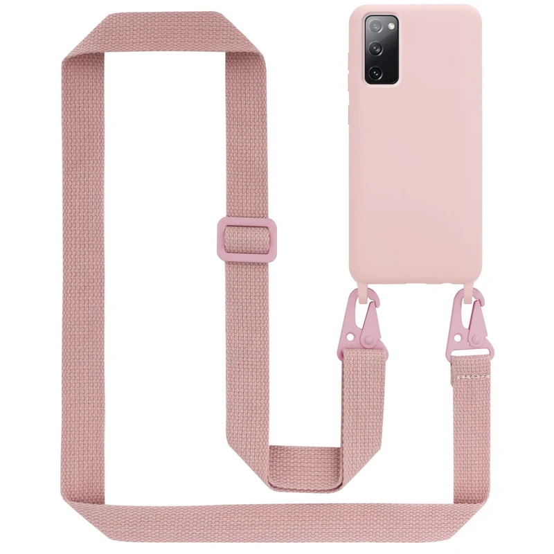 Cadorabo Handy Kette kompatibel mit Samsung Galaxy S20 FE Silikon Schutzhülle mit längen verstellbaren Kordel Band