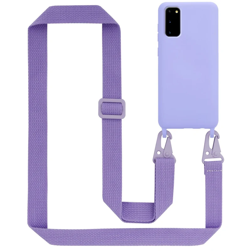 Cadorabo Handy Kette kompatibel mit Samsung Galaxy S20 Silikon Schutzhülle mit längen verstellbaren Kordel Band