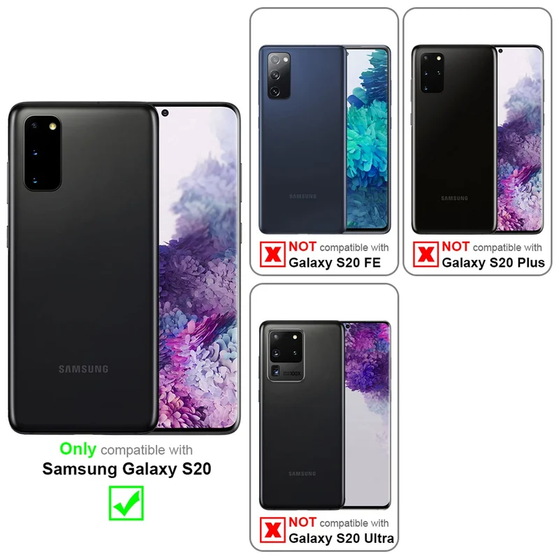 Cadorabo Handy Kette kompatibel mit Samsung Galaxy S20 Silikon Schutzhülle mit längen verstellbaren Kordel Band