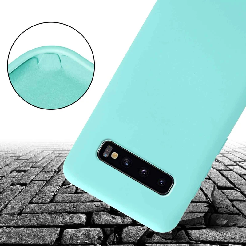 Cadorabo Handy Kette kompatibel mit Samsung Galaxy S10 4G Silikon Schutzhülle mit längen verstellbaren Kordel Band