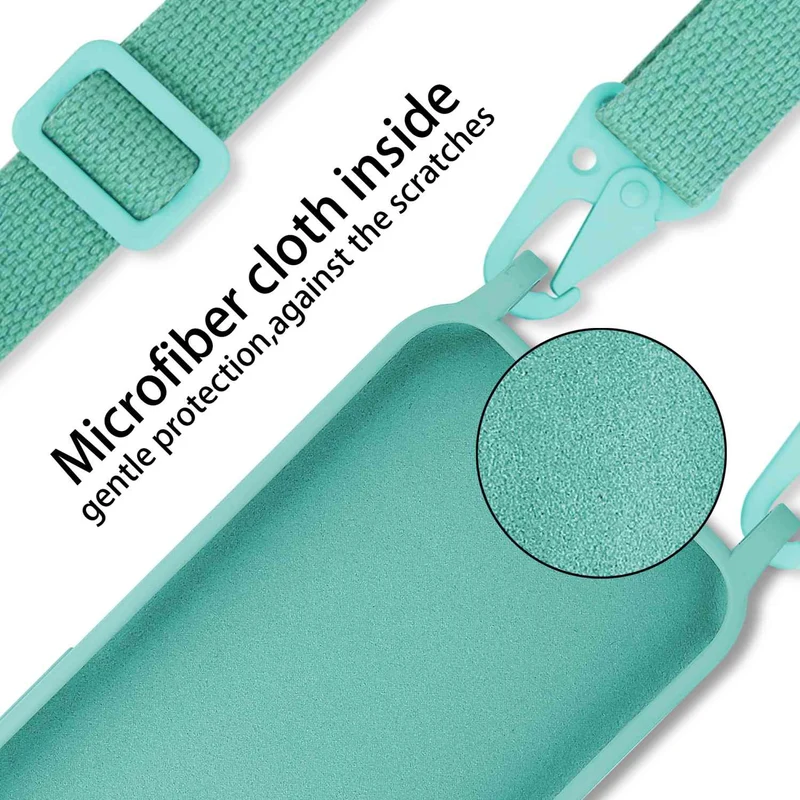 Cadorabo Handy Kette kompatibel mit Samsung Galaxy S10 4G Silikon Schutzhülle mit längen verstellbaren Kordel Band
