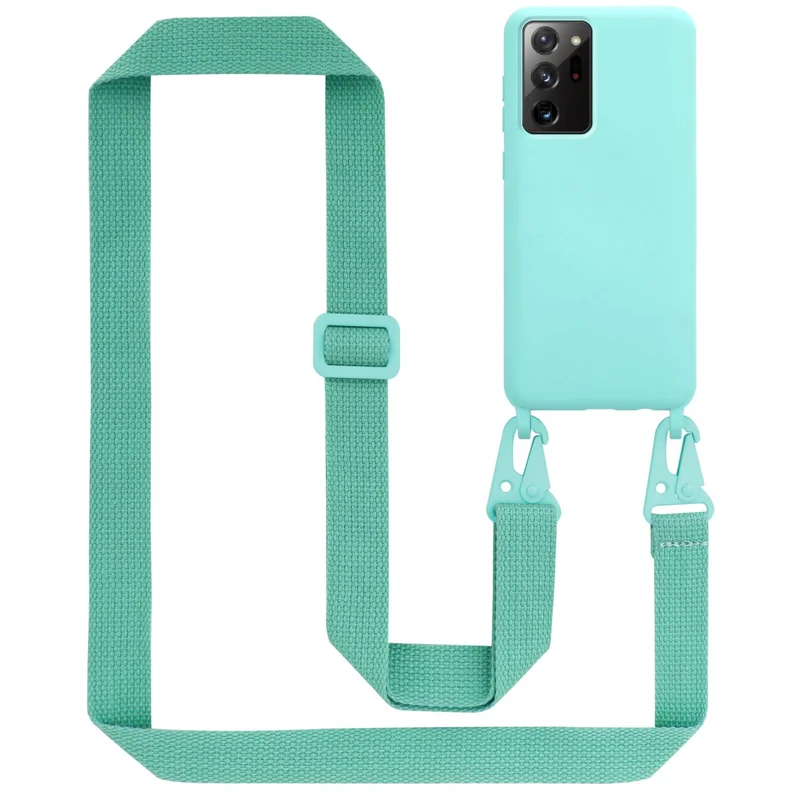 Cadorabo Handy Kette kompatibel mit Samsung Galaxy NOTE 20 PLUS Silikon Schutzhülle mit längen verstellbaren Kordel Band
