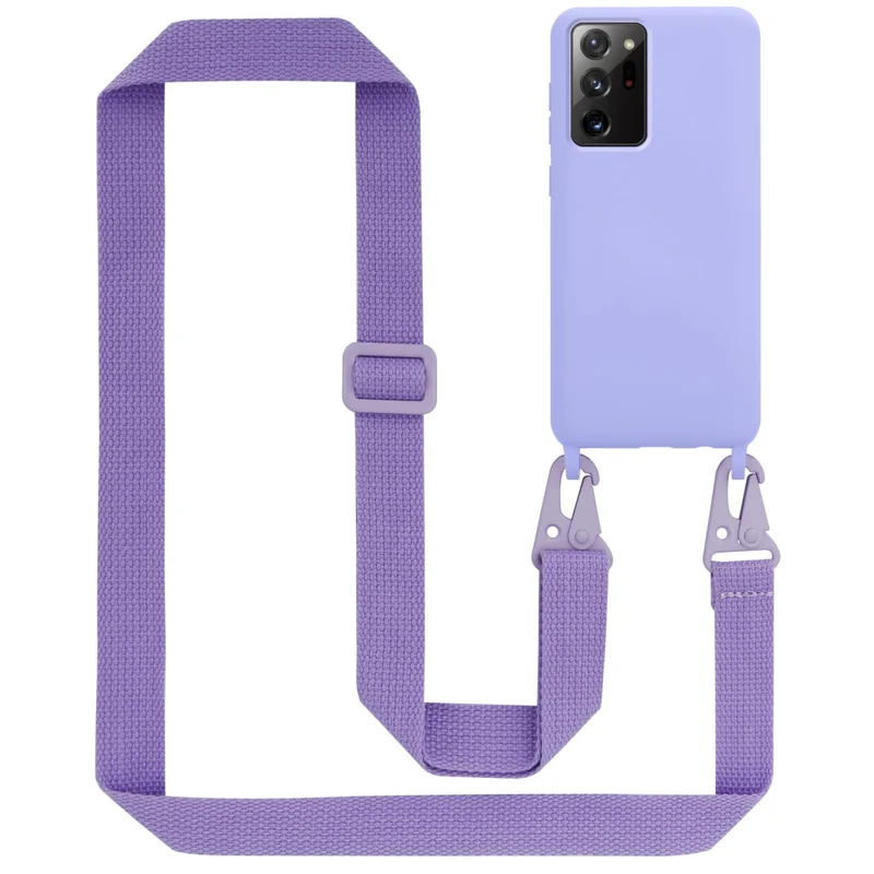Cadorabo Handy Kette kompatibel mit Samsung Galaxy NOTE 20 PLUS Silikon Schutzhülle mit längen verstellbaren Kordel Band