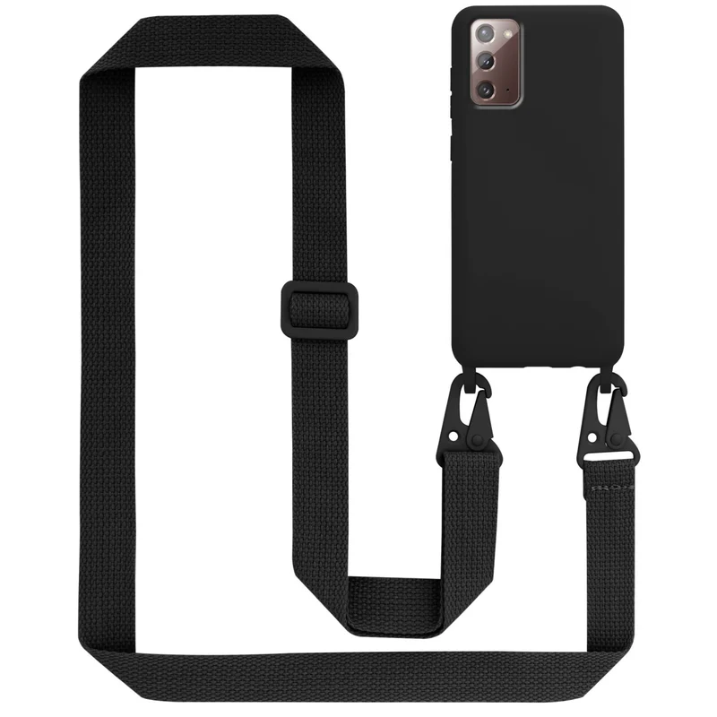 Cadorabo Handy Kette kompatibel mit Samsung Galaxy NOTE 20 Silikon Schutzhülle mit längen verstellbaren Kordel Band