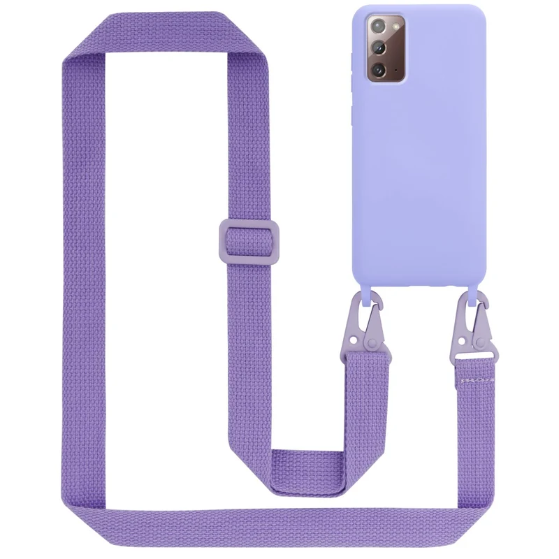 Cadorabo Handy Kette kompatibel mit Samsung Galaxy NOTE 20 Silikon Schutzhülle mit längen verstellbaren Kordel Band