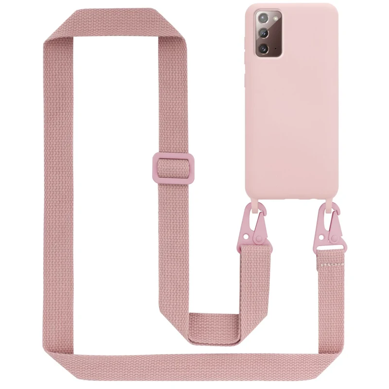 Cadorabo Handy Kette kompatibel mit Samsung Galaxy NOTE 20 Silikon Schutzhülle mit längen verstellbaren Kordel Band