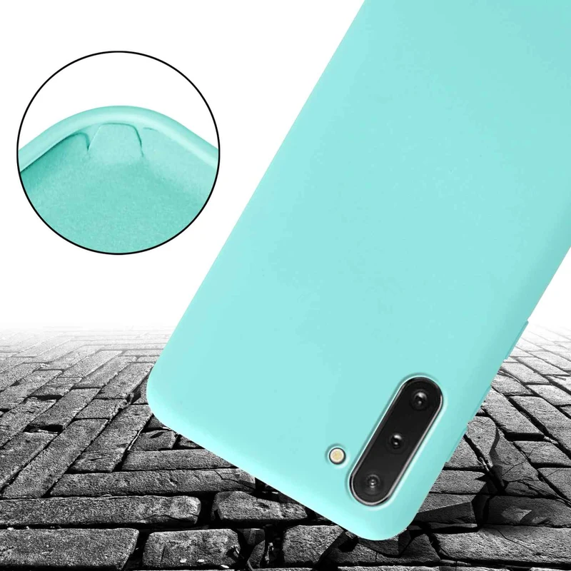 Cadorabo Handy Kette kompatibel mit Samsung Galaxy NOTE 10 Silikon Schutzhülle mit längen verstellbaren Kordel Band