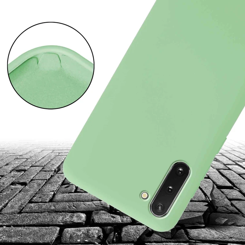 Cadorabo Handy Kette kompatibel mit Samsung Galaxy NOTE 10 Silikon Schutzhülle mit längen verstellbaren Kordel Band