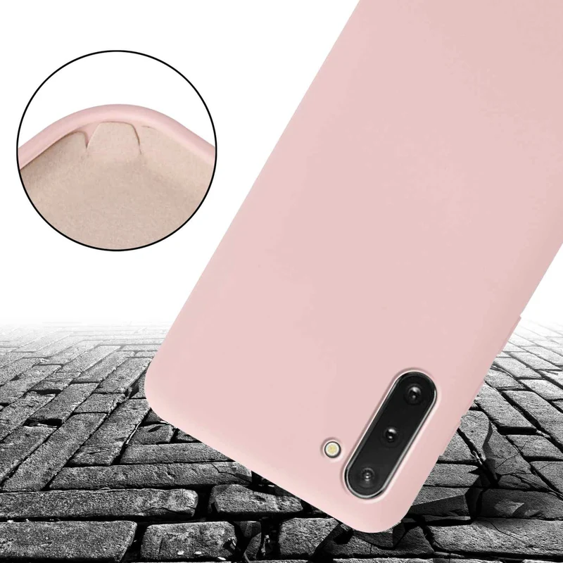 Cadorabo Handy Kette kompatibel mit Samsung Galaxy NOTE 10 Silikon Schutzhülle mit längen verstellbaren Kordel Band