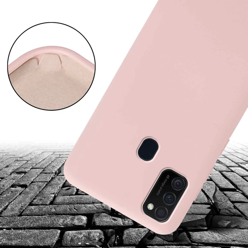 Cadorabo Handy Kette kompatibel mit Samsung Galaxy M21 / M30s Silikon Schutzhülle mit längen verstellbaren Kordel Band