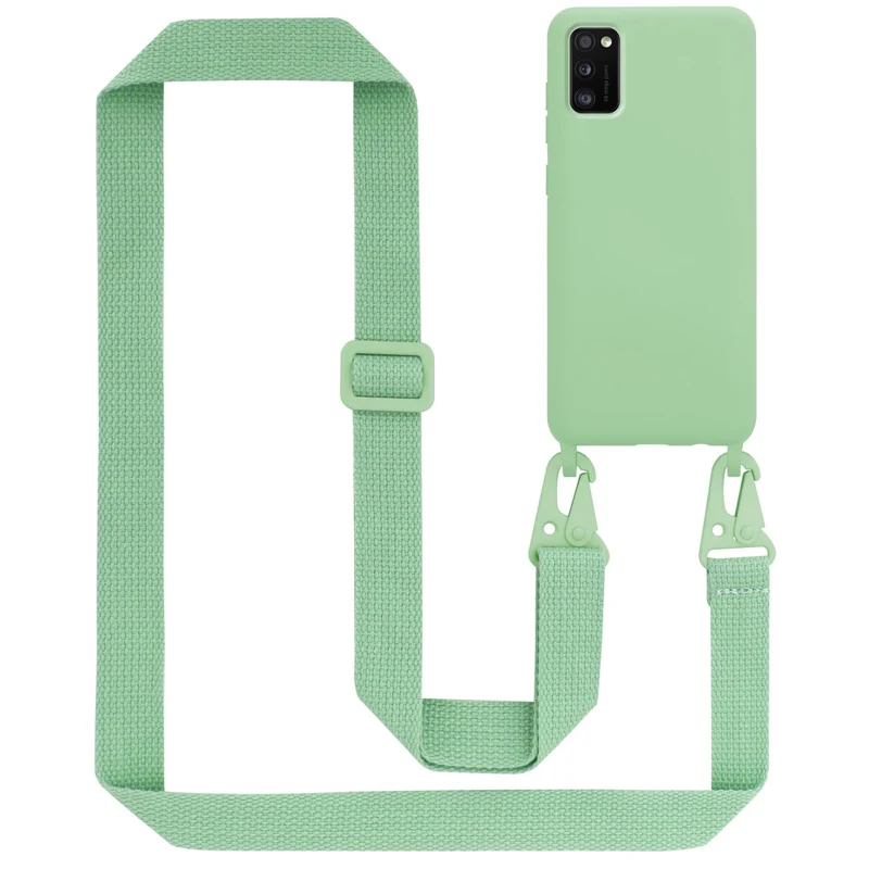 Cadorabo Handy Kette kompatibel mit Samsung Galaxy A51 4G / M40s Silikon Schutzhülle mit längen verstellbaren Kordel Band