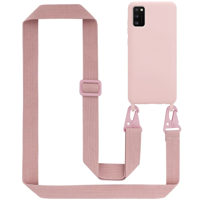 Cadorabo Handy Kette kompatibel mit Samsung Galaxy A51 4G / M40s Silikon Schutzhülle mit längen verstellbaren Kordel Band