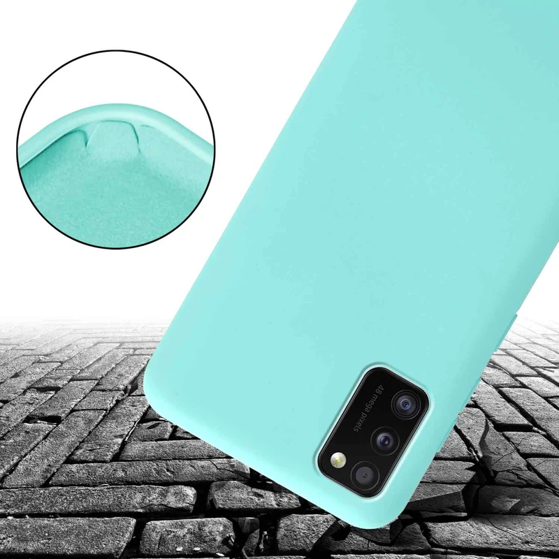 Cadorabo Handy Kette kompatibel mit Samsung Galaxy A41 Silikon Schutzhülle mit längen verstellbaren Kordel Band