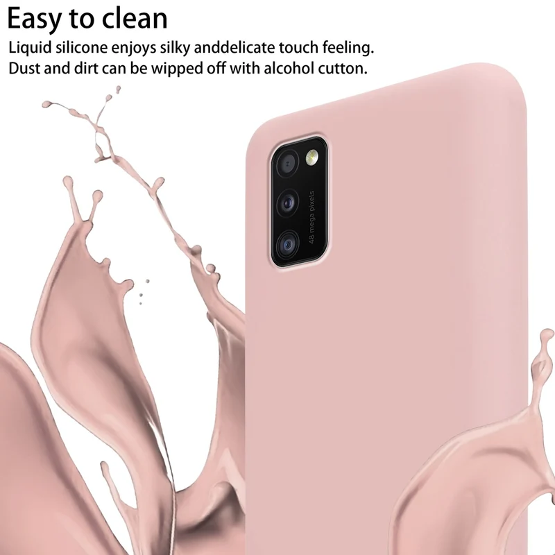 Cadorabo Handy Kette kompatibel mit Samsung Galaxy A41 Silikon Schutzhülle mit längen verstellbaren Kordel Band