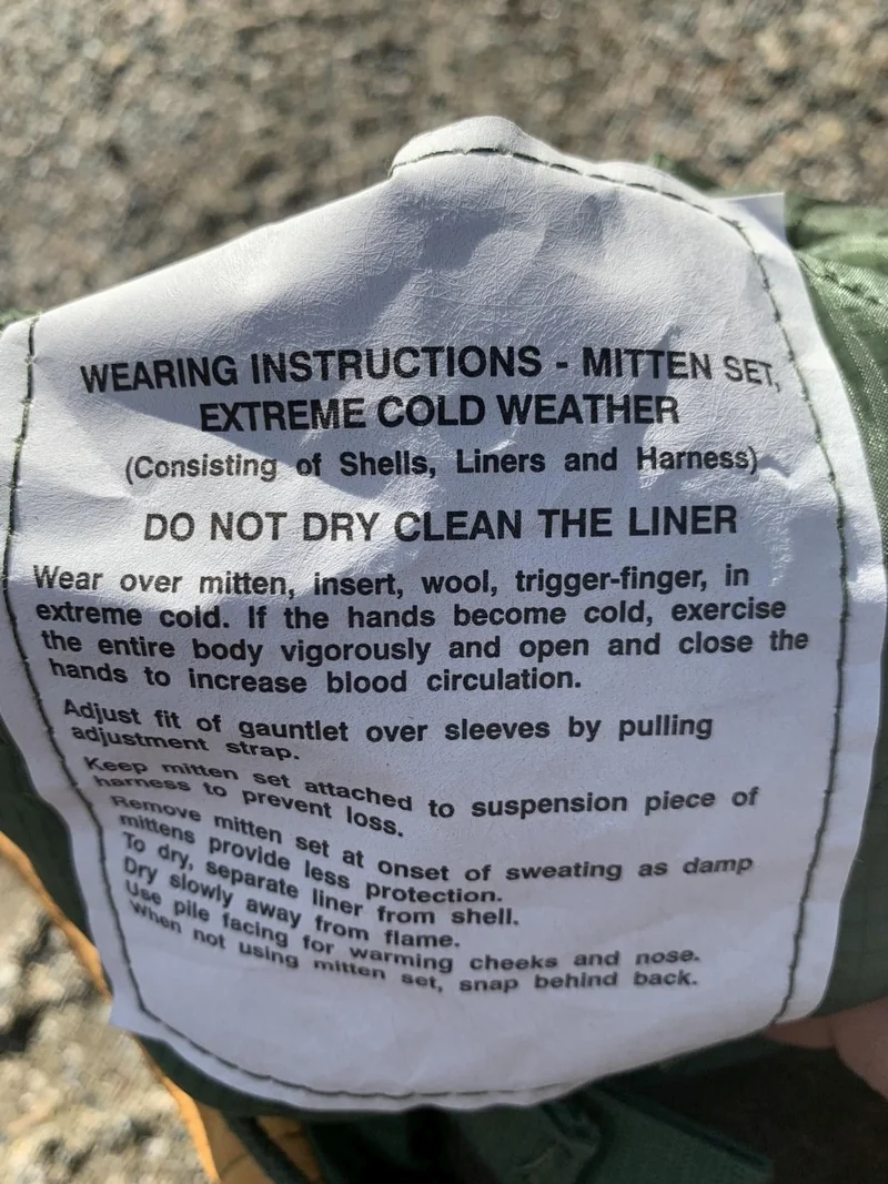 US Army Extreme Cold Weather Gloves Mittens - Kälte Handschuhe