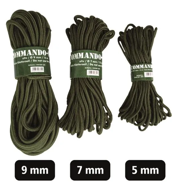Mil-Tec Commando-Seil Oliv 15M
