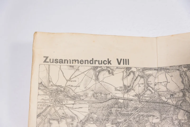 Deutsche Militärkarte 1. WK Raum Epernay