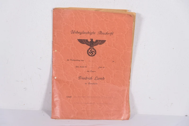 Mappe mit notariellen Urkunden III° Reich