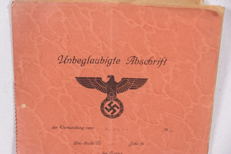 Mappe mit notariellen Urkunden III° Reich