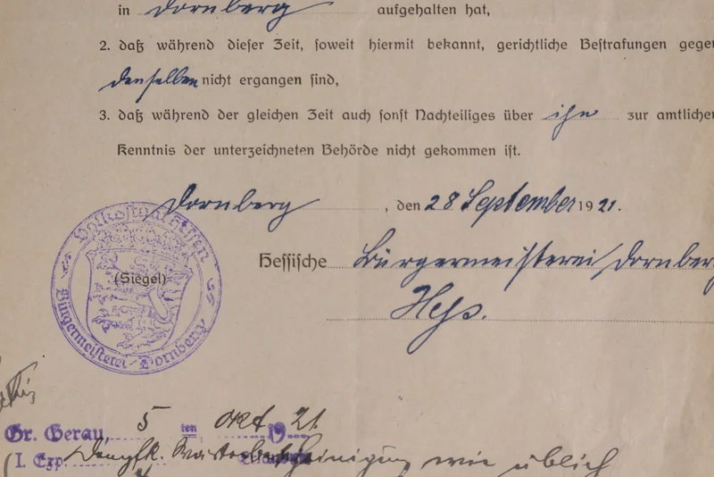 Mappe mit notariellen Urkunden III° Reich