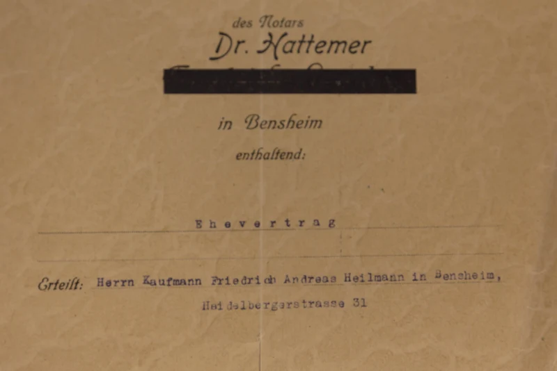 Mappe mit notariellen Urkunden III° Reich