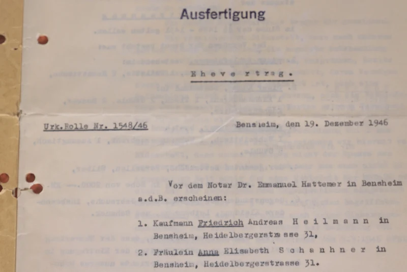 Mappe mit notariellen Urkunden III° Reich