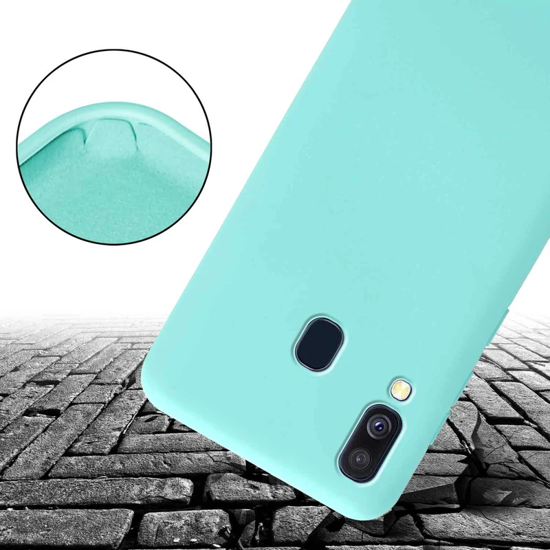 Cadorabo Handy Kette kompatibel mit Samsung Galaxy A40 Silikon Schutzhülle mit längen verstellbaren Kordel Band