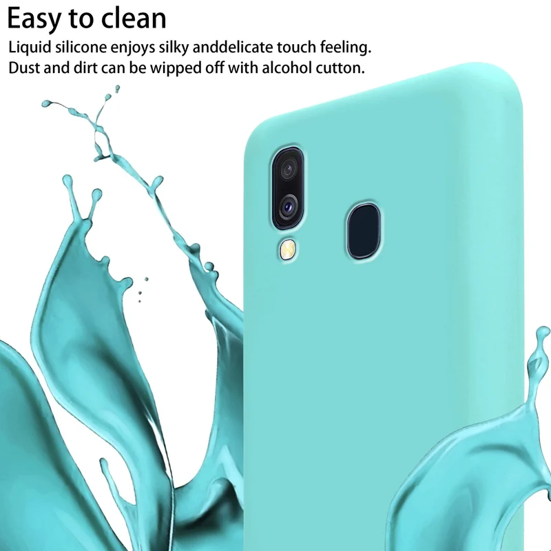 Cadorabo Handy Kette kompatibel mit Samsung Galaxy A40 Silikon Schutzhülle mit längen verstellbaren Kordel Band