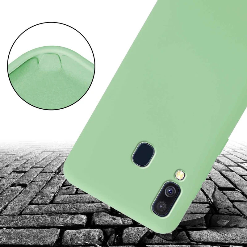 Cadorabo Handy Kette kompatibel mit Samsung Galaxy A40 Silikon Schutzhülle mit längen verstellbaren Kordel Band