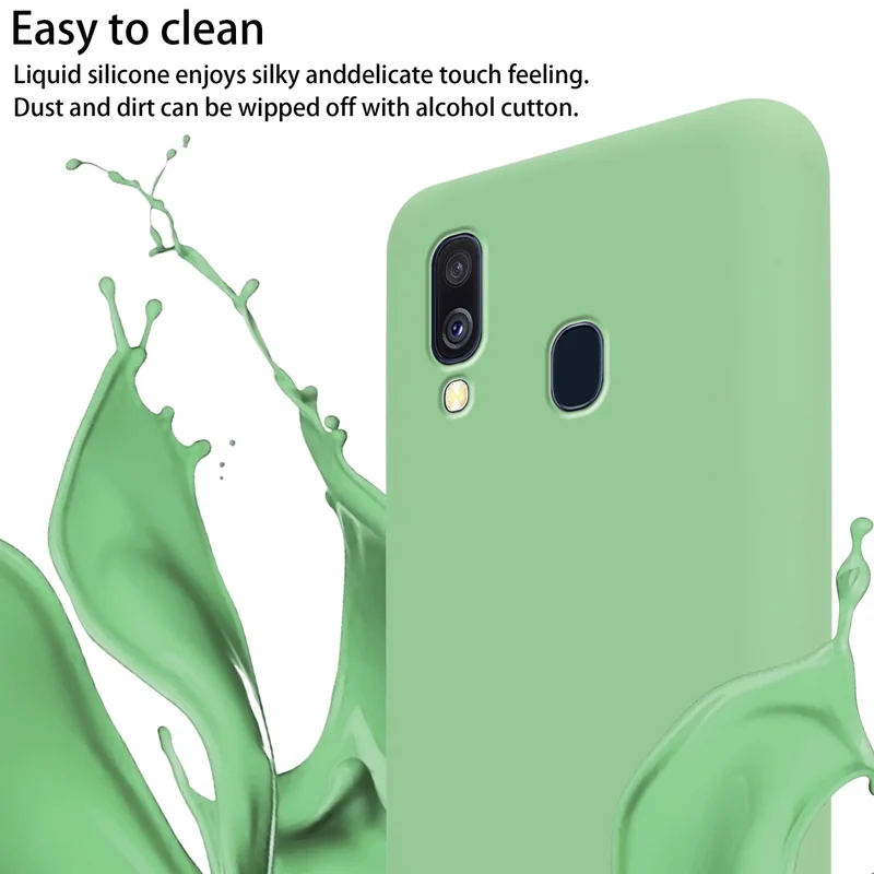 Cadorabo Handy Kette kompatibel mit Samsung Galaxy A40 Silikon Schutzhülle mit längen verstellbaren Kordel Band