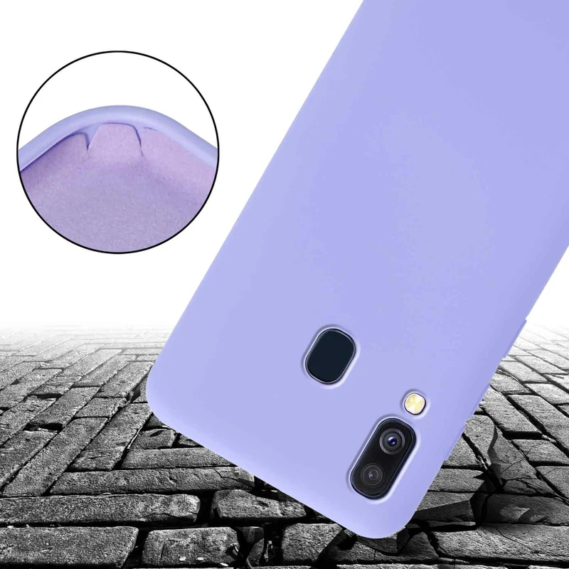 Cadorabo Handy Kette kompatibel mit Samsung Galaxy A40 Silikon Schutzhülle mit längen verstellbaren Kordel Band