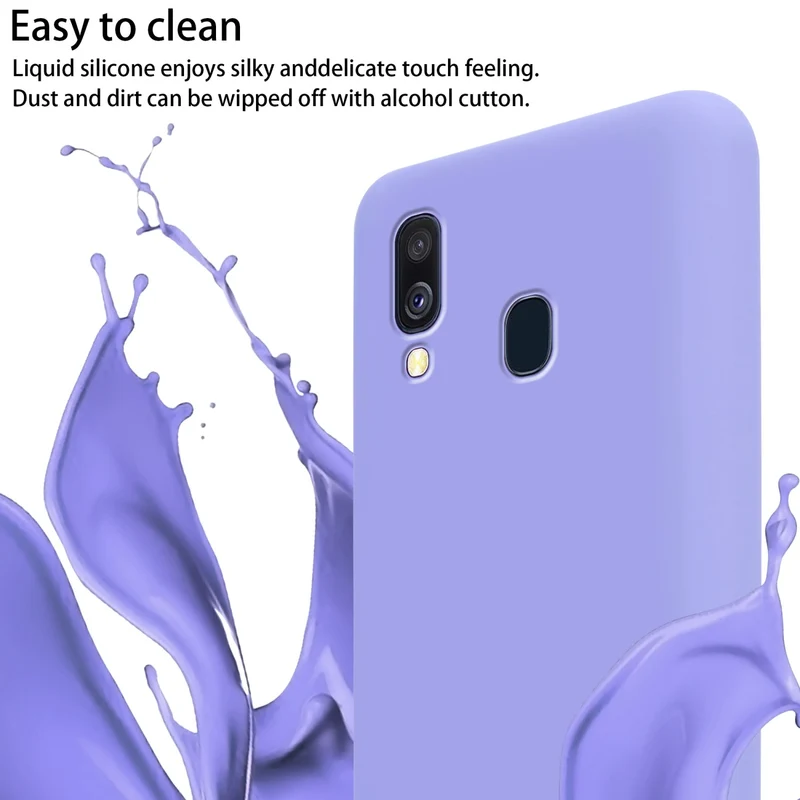 Cadorabo Handy Kette kompatibel mit Samsung Galaxy A40 Silikon Schutzhülle mit längen verstellbaren Kordel Band