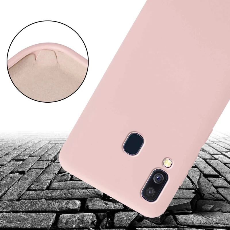 Cadorabo Handy Kette kompatibel mit Samsung Galaxy A40 Silikon Schutzhülle mit längen verstellbaren Kordel Band