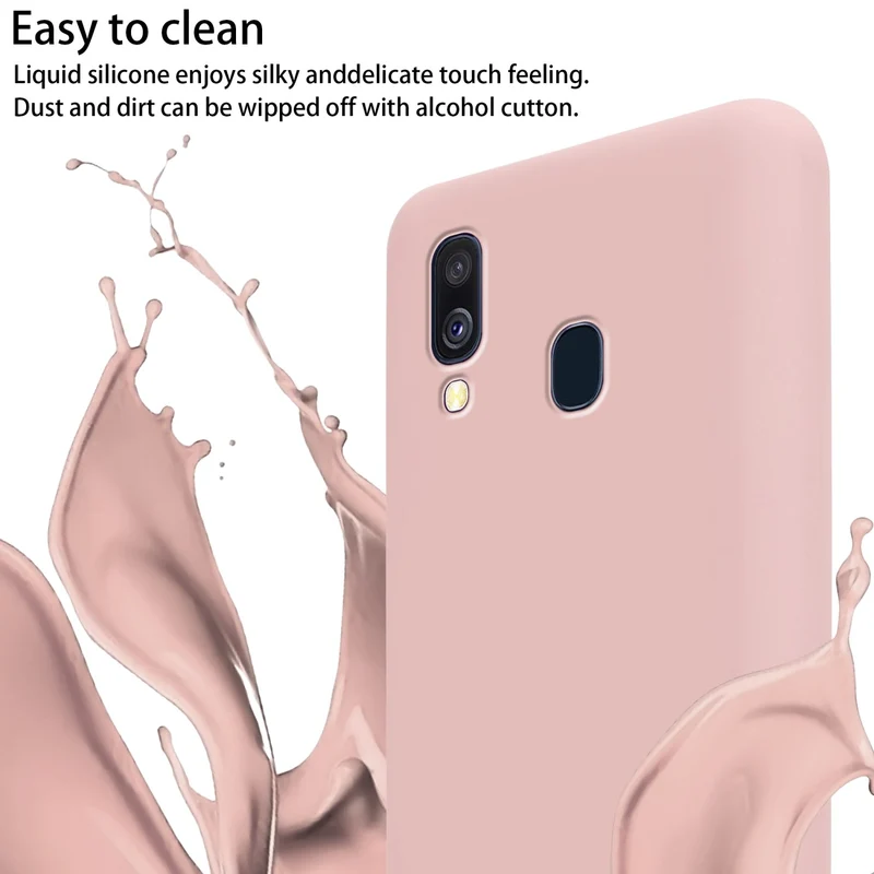 Cadorabo Handy Kette kompatibel mit Samsung Galaxy A40 Silikon Schutzhülle mit längen verstellbaren Kordel Band