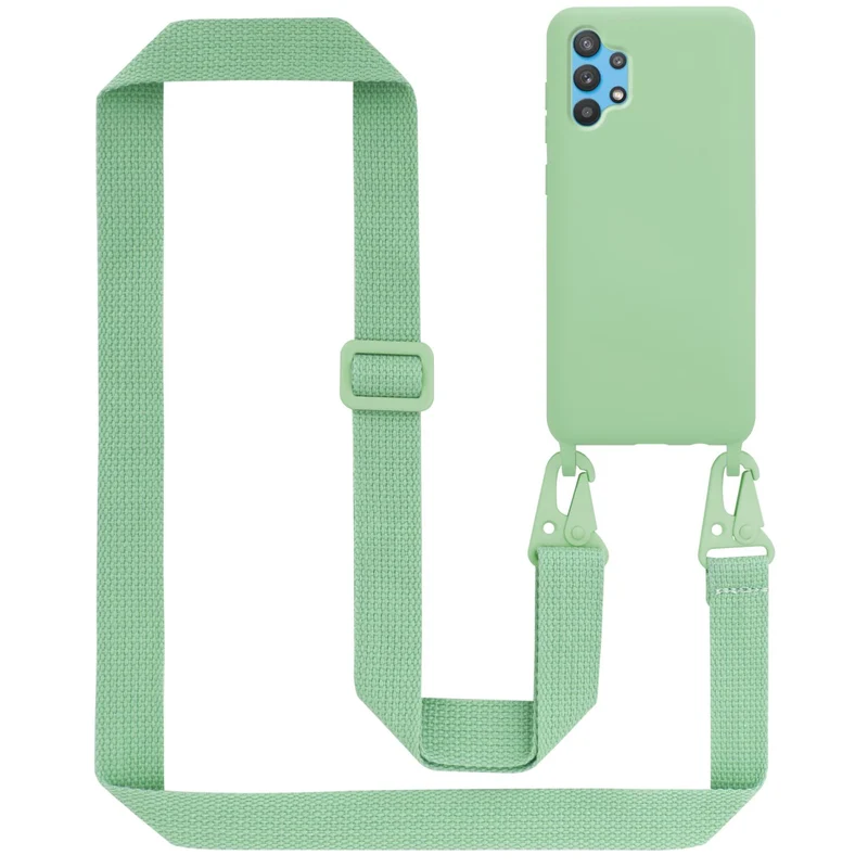 Cadorabo Handy Kette kompatibel mit Samsung Galaxy A32 5G Silikon Schutzhülle mit längen verstellbaren Kordel Band
