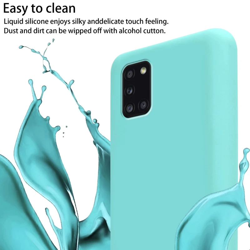 Cadorabo Handy Kette kompatibel mit Samsung Galaxy A31 Silikon Schutzhülle mit längen verstellbaren Kordel Band