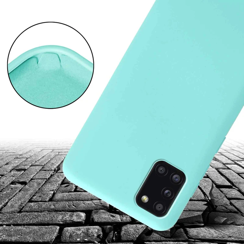 Cadorabo Handy Kette kompatibel mit Samsung Galaxy A31 Silikon Schutzhülle mit längen verstellbaren Kordel Band