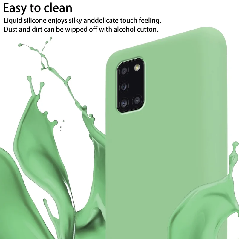 Cadorabo Handy Kette kompatibel mit Samsung Galaxy A31 Silikon Schutzhülle mit längen verstellbaren Kordel Band