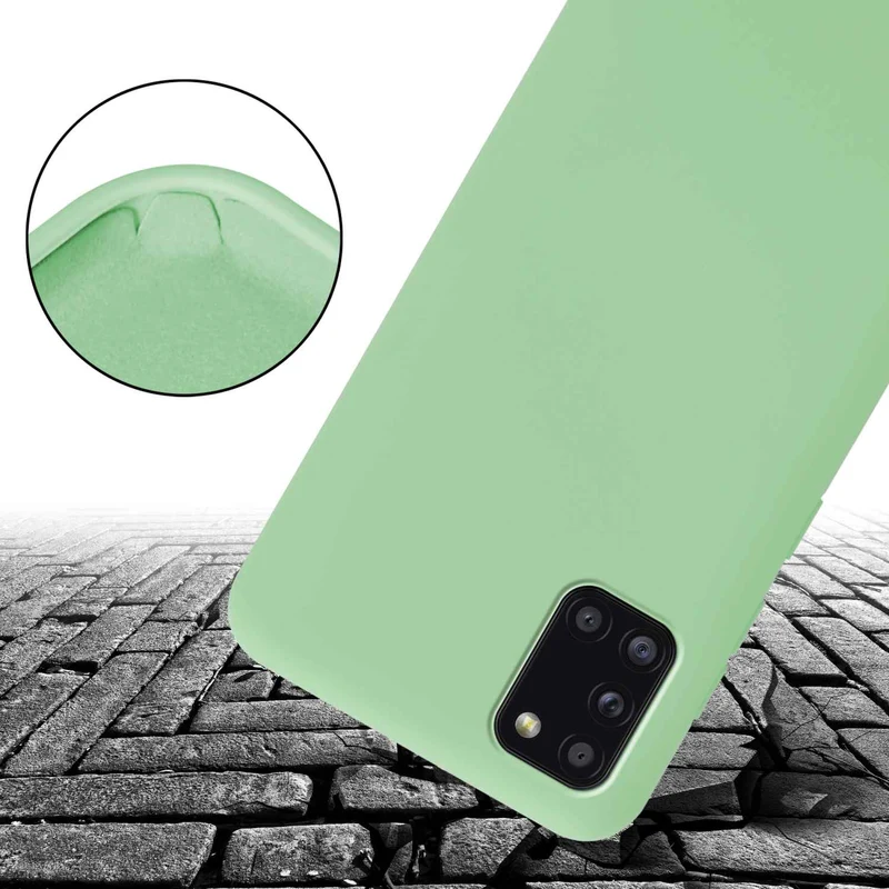 Cadorabo Handy Kette kompatibel mit Samsung Galaxy A31 Silikon Schutzhülle mit längen verstellbaren Kordel Band