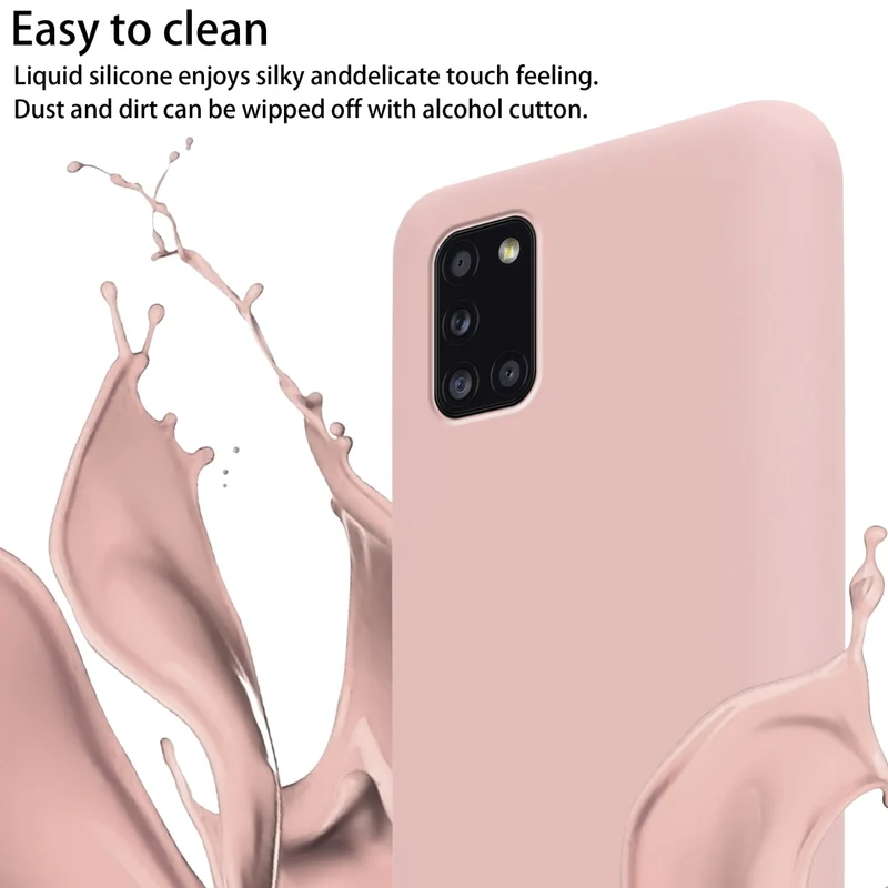 Cadorabo Handy Kette kompatibel mit Samsung Galaxy A31 Silikon Schutzhülle mit längen verstellbaren Kordel Band