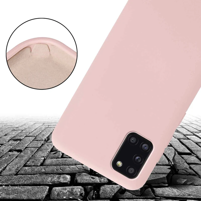 Cadorabo Handy Kette kompatibel mit Samsung Galaxy A31 Silikon Schutzhülle mit längen verstellbaren Kordel Band