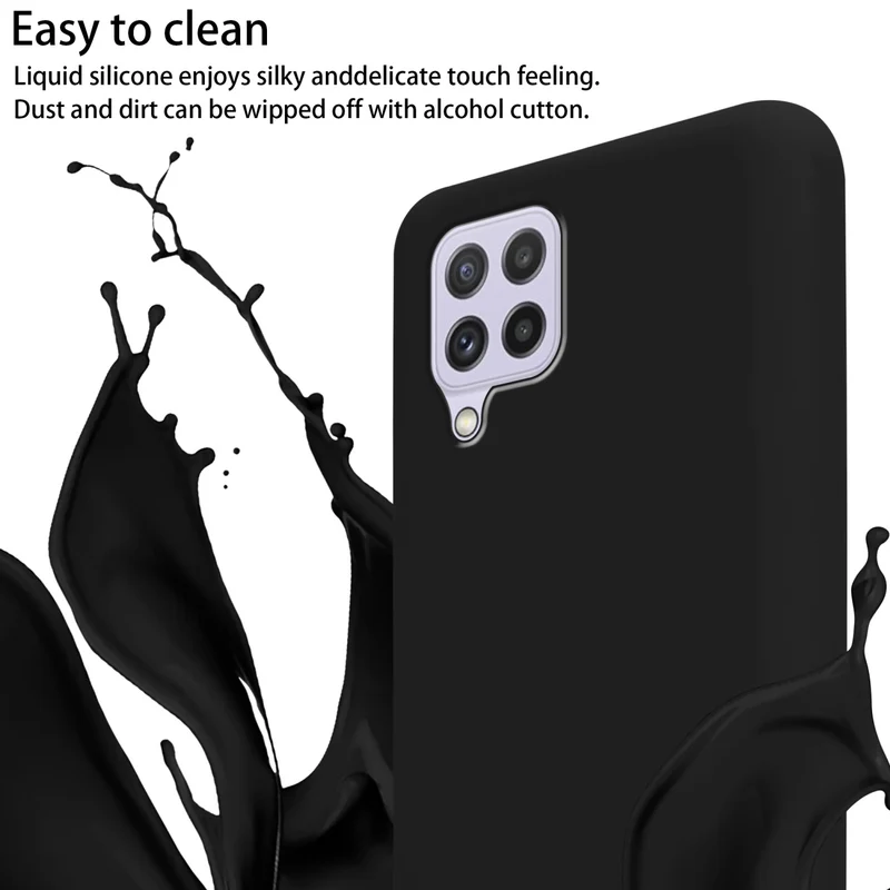 Cadorabo Handy Kette kompatibel mit Samsung Galaxy A22 4G / M22 / M32 4G Silikon Schutzhülle mit längen verstellbaren Kordel Band